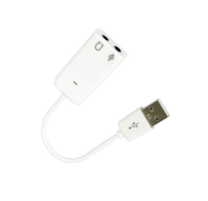 Внешняя звуковая карта USB 7.1, белый #1