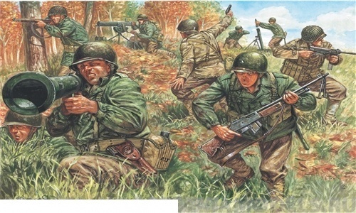 Набор фигурок 6046ИТ Солдатики American Infantry (WWII) Масштаб 1/72 #1