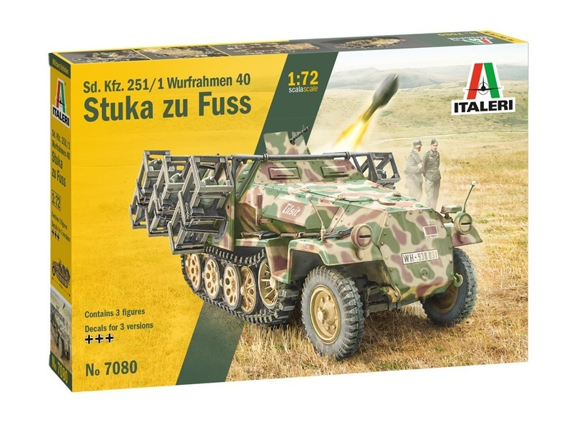 Сборная модель Italeri 7080ИТ Бронетранспортер Sd Kfz 251/1 Wurfrahmen Stuka zu Fuss Масштаб 1/72  #1