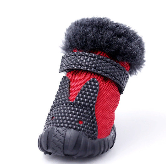Ботинки для собак с резиновой подошвой/красные/размер 5  #1