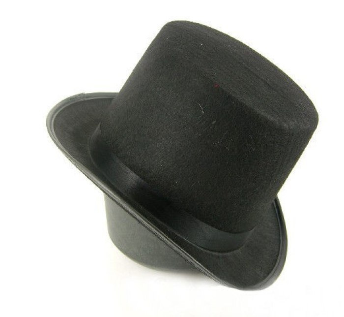 Цилиндр черный фетровый, шляпа карнавальная размер 59-60 #1