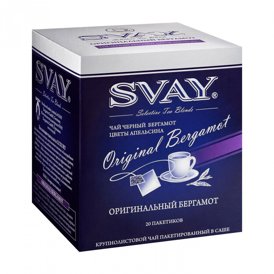 Чай черный Svay Original Bergamot (с бергамотом, цветами апельсинового дерева и кусочком яблока), 20шт #1