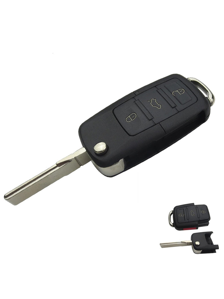 Выкидной ключ для автомобиля Volkswagen 4 кнопки (без чипа) #1