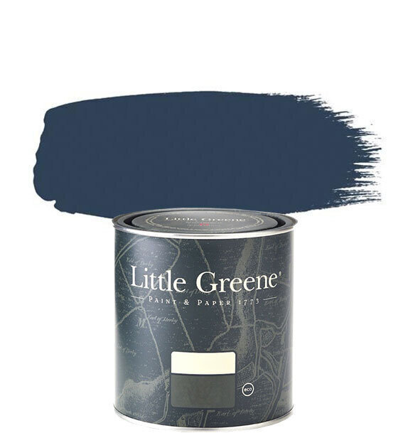 Little Greene Краска Быстросохнущая, Глубокоматовое покрытие, 0.25 л, темно-синий  #1