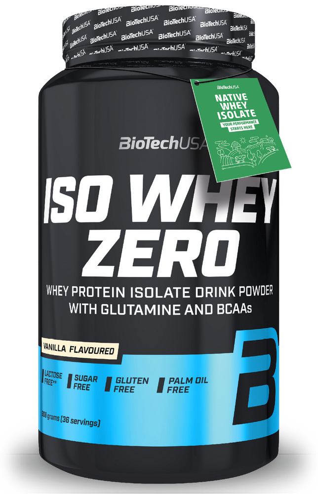 Сывороточный протеин изолят BioTechUSA Iso Whey Zero 908 г. ваниль #1