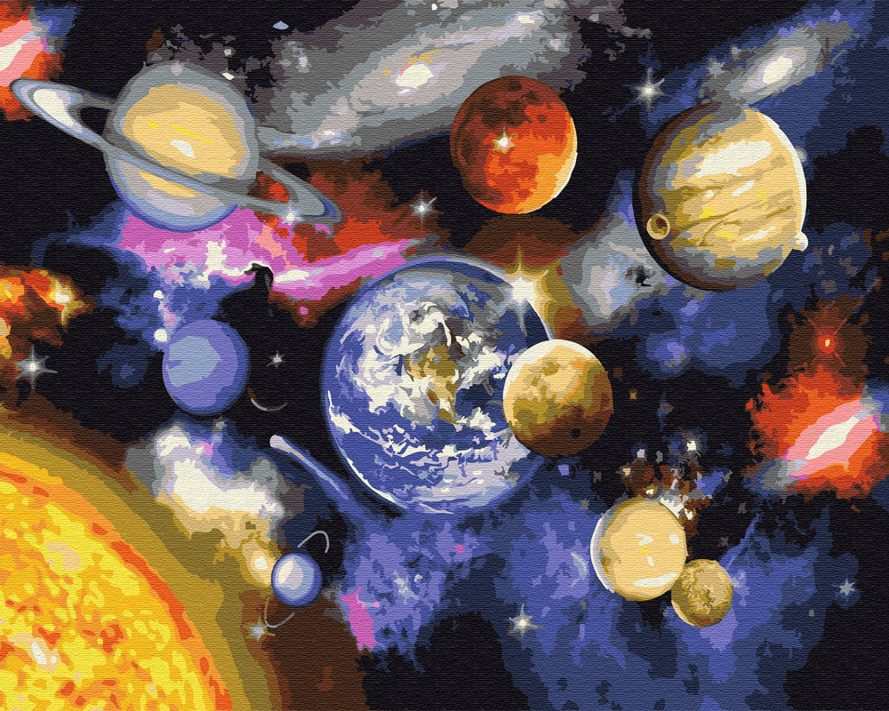 Картина по номерам на холсте 40х50 см на подрамнике Парад планет GX22268 ТМ Цветной  #1