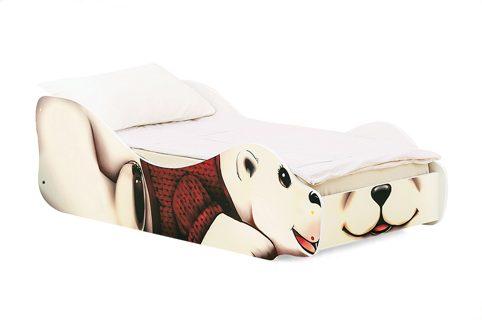 Детская кровать Бельмарко с бортиком "Полярный мишка - Умка"  #1