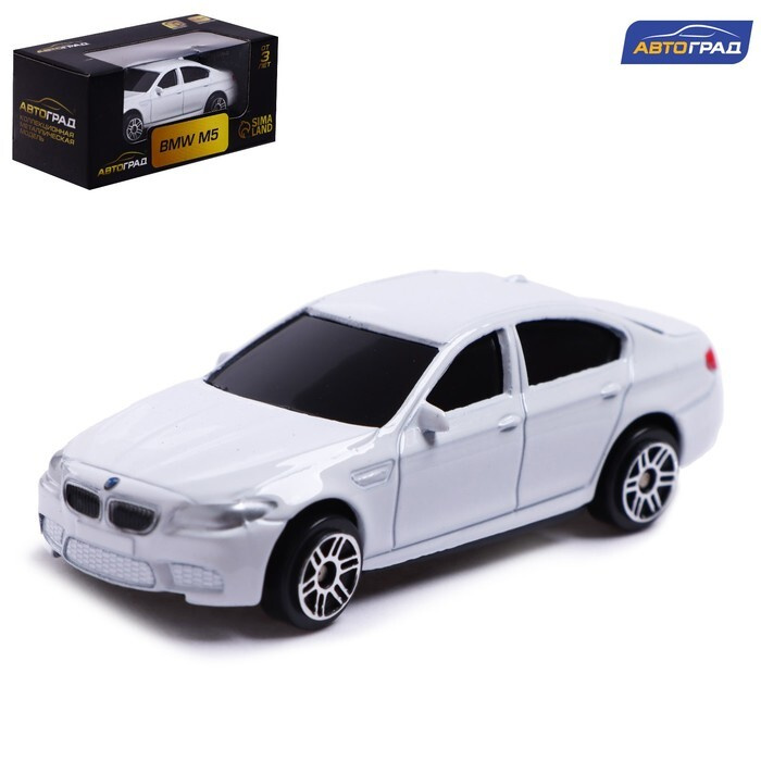 Машина металлическая BMW M5,1:64, цвет белый #1