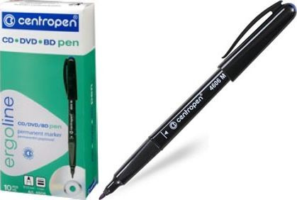 Маркер перманентный CD-PEN 1.0мм 4606/01 M черный Centropen 10 шт. #1