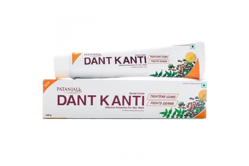 DANT KANTI Natural, Patanjali (ДАНТ КАНТИ Нэчрл, Аюрведическая зубная паста, Патанджали), 200 г.  #1