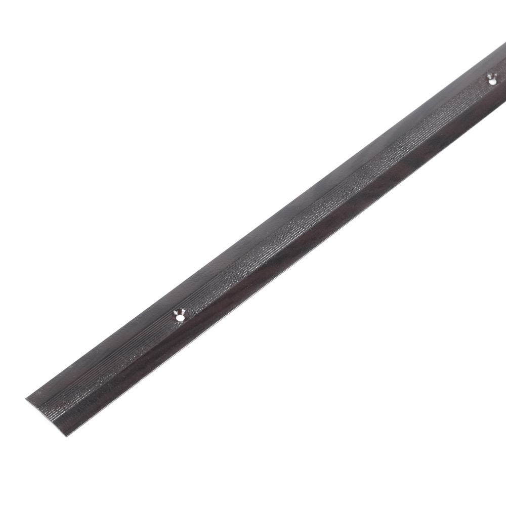 Профиль алюминиевый порог-стык АЛ-163 28х3 мм, длина 1 м, под Венге  #1