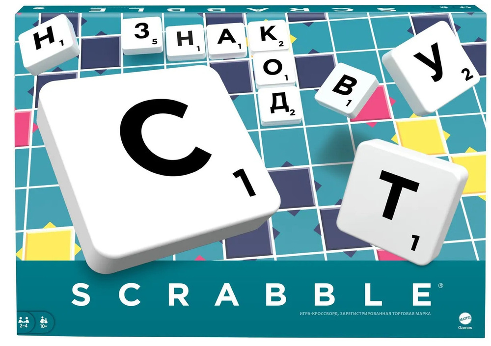 Настольная игра Mattel Games Scrabble, Скраббл классический, Y9618 (Русская версия)  #1