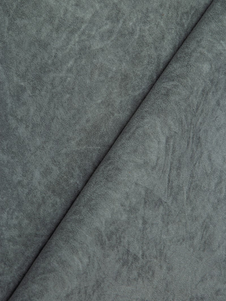 Ткань мебельная отрезная велюр Kreslo-Puff SNOW 21, серый, 1 метр, для обивки мебели, перетяжки, реставрации, #1