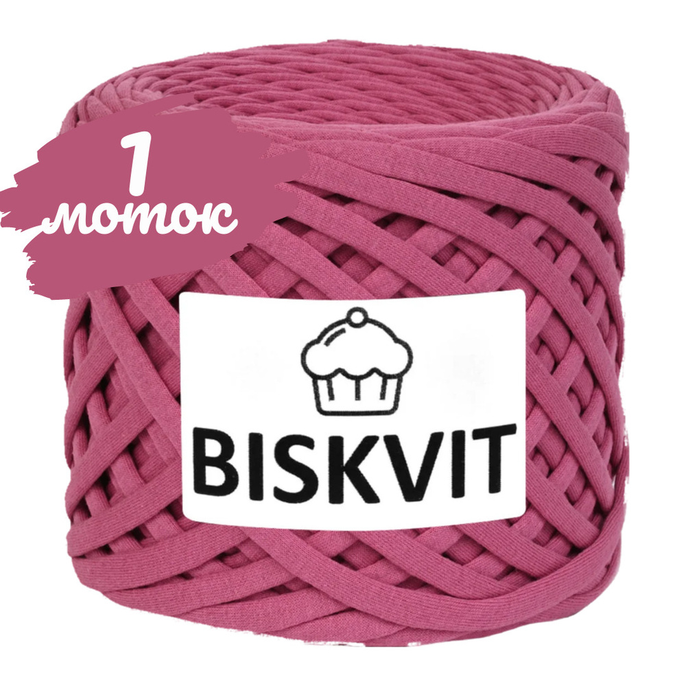 Трикотажная пряжа Biskvit  ежевика, 100м., лицевая, (бисквит) #1