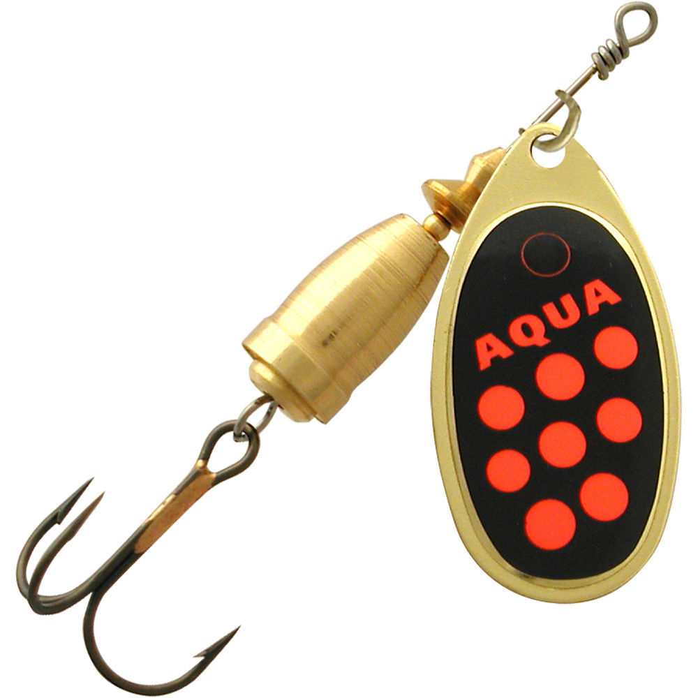 Блесна-вертушка AQUA COMET+BELL 08,0g, лепесток № 4, цвет DZ-06 (золото, черный, красный)  #1