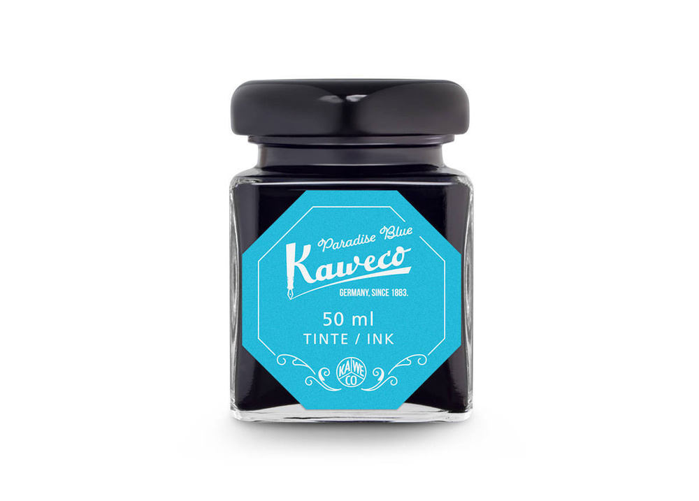 Чернила для перьевой ручки Kaweco, для заправки картриджа, 50 мл. в стекле, цвет райский голубой  #1