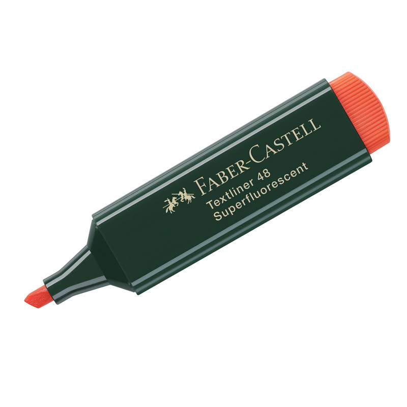 Маркер-текстовыделитель Faber-Castell 1548 (1-5мм, флуоресцентный оранжевый) 1шт. (154815)  #1