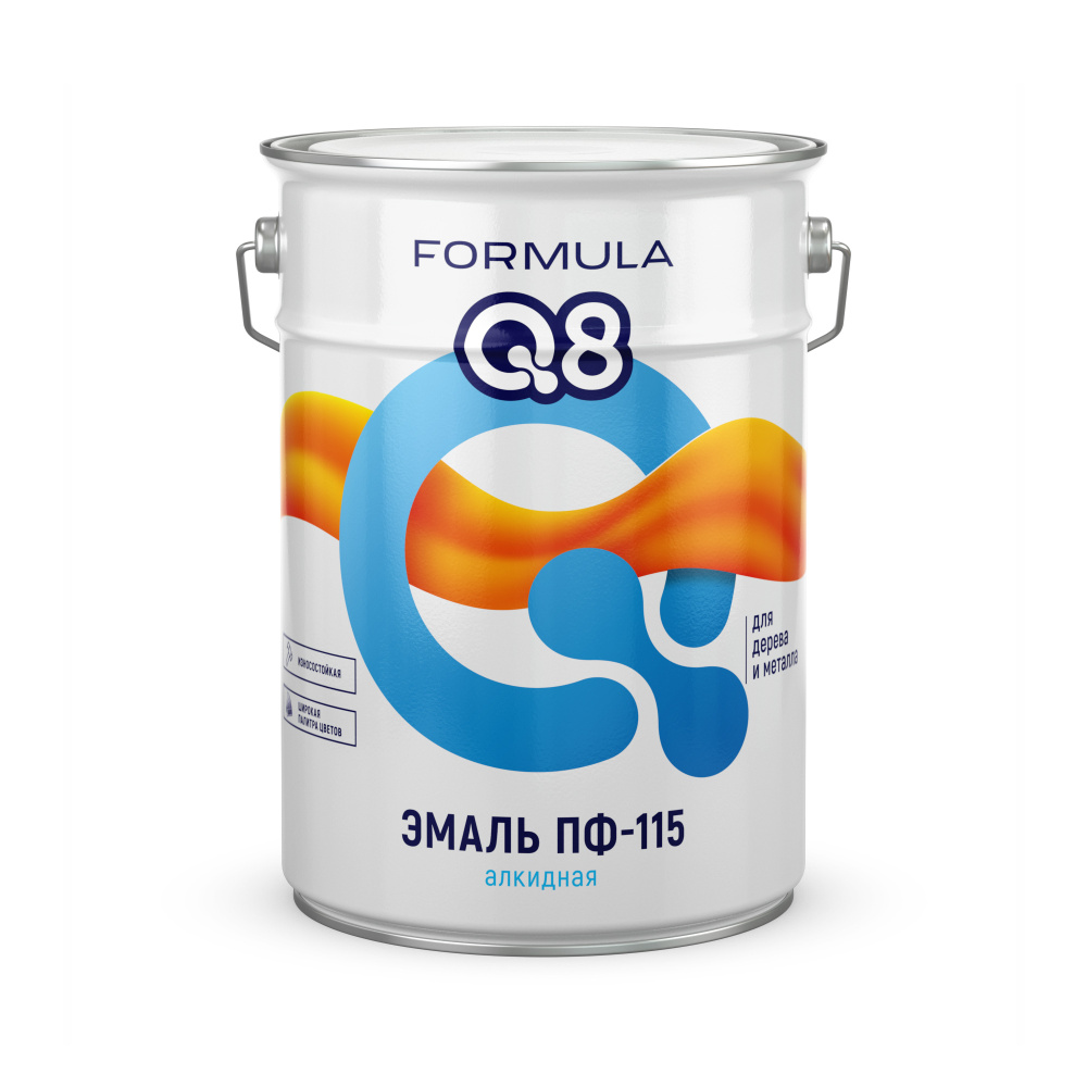 ЭМАЛЬ ПФ-115 алкидная FORMULA Q8, вес: 10 кг, цвет: фиолетовый, для дерева и металла, износостойкая, #1