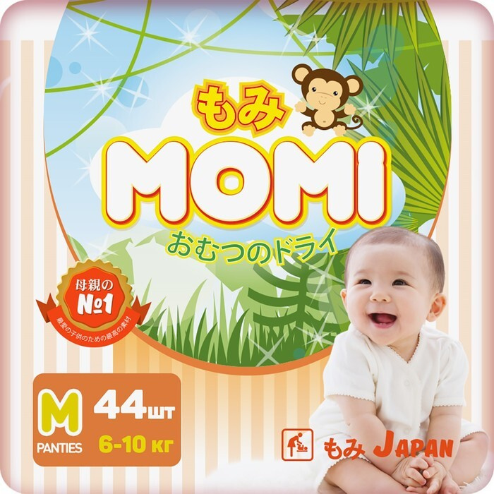 Подгузники-трусики MOMI размер M (6-10 кг), 44 штуки #1