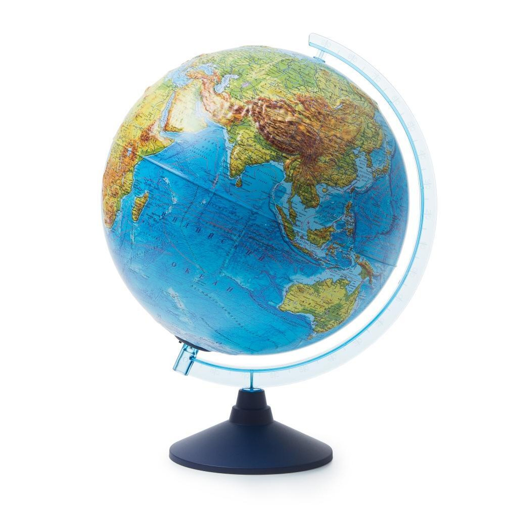 Глобус интерактивный Globen Физико-политический, рельефный, с подсветкой (на батарейках), 320 мм (INT13200291) #1