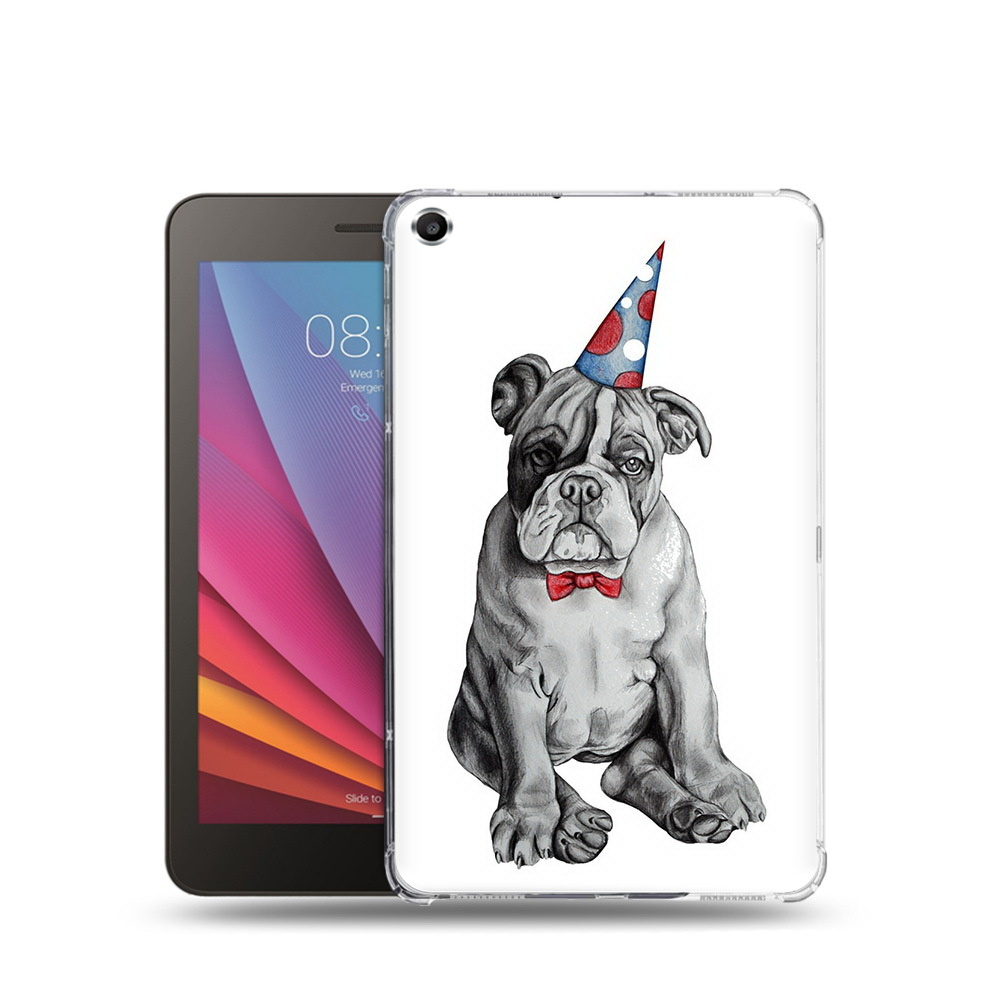 Чехол задняя-панель-накладка-бампер MyPads праздничный щенок для Huawei MediaPad T1 T1-701u 7.0 противоударный #1
