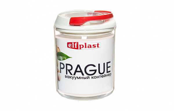 Контейнер elfplast Prague 0.7 л красный/белый #1