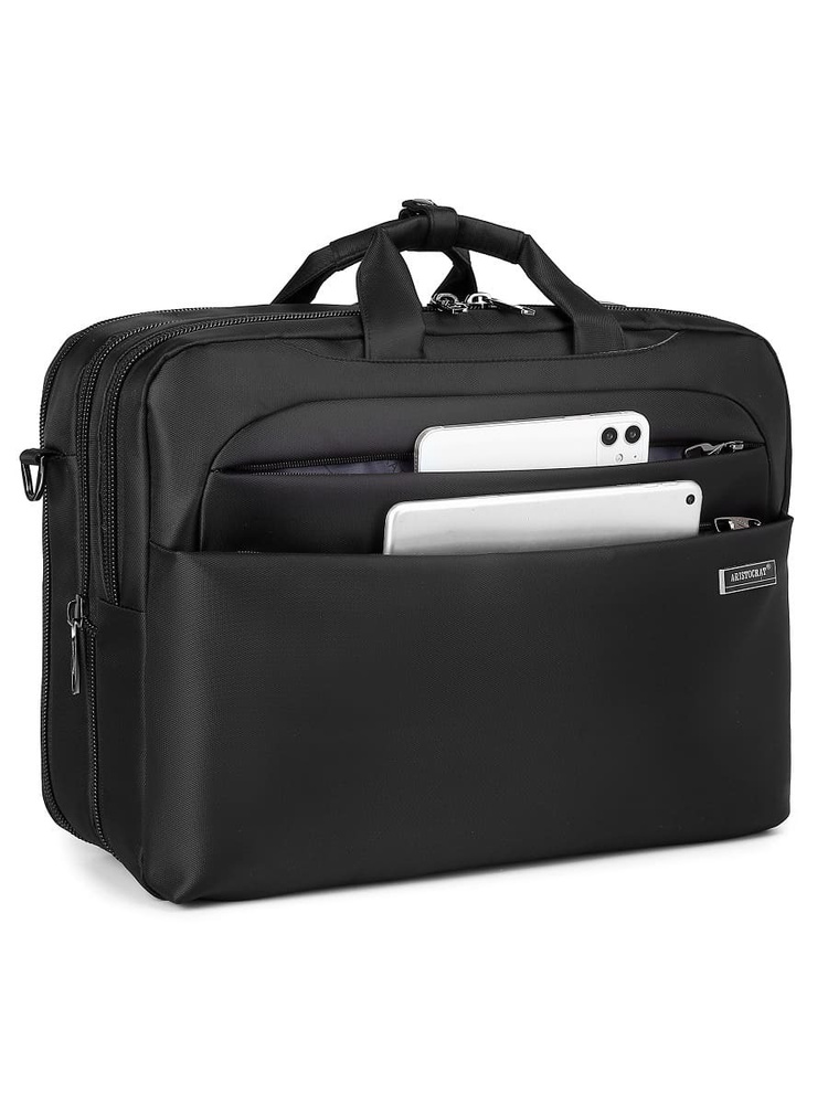 Портфель-рюкзак-трансформер для ноутбука и документов, с увеличением объема для личных вещей. Бренд ARISTOCRAT. #1