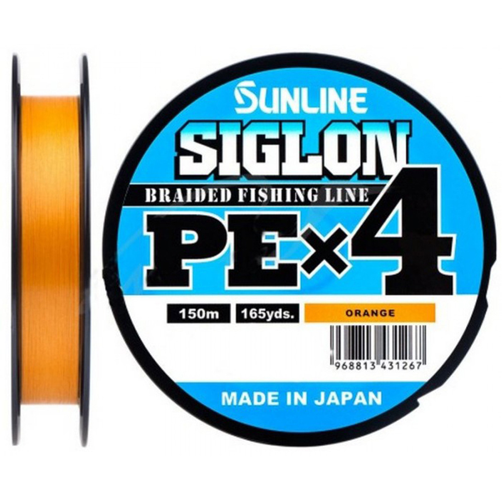 Шнур Sunline SIGLON PE4 150M (Orange) #0.8/12LB #1