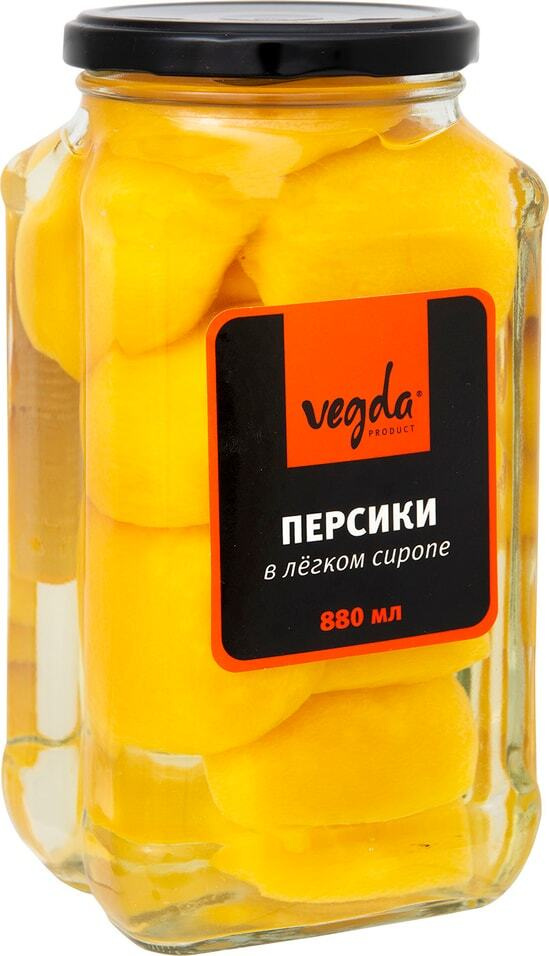 Персики Vegda Product в легком сиропе 880 3шт #1