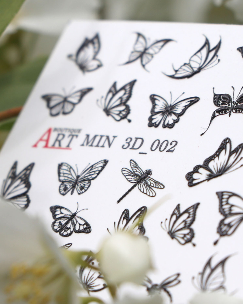 Art BOUTIQUE / 3D слайдеры для маникюра, mini, бабочки #1