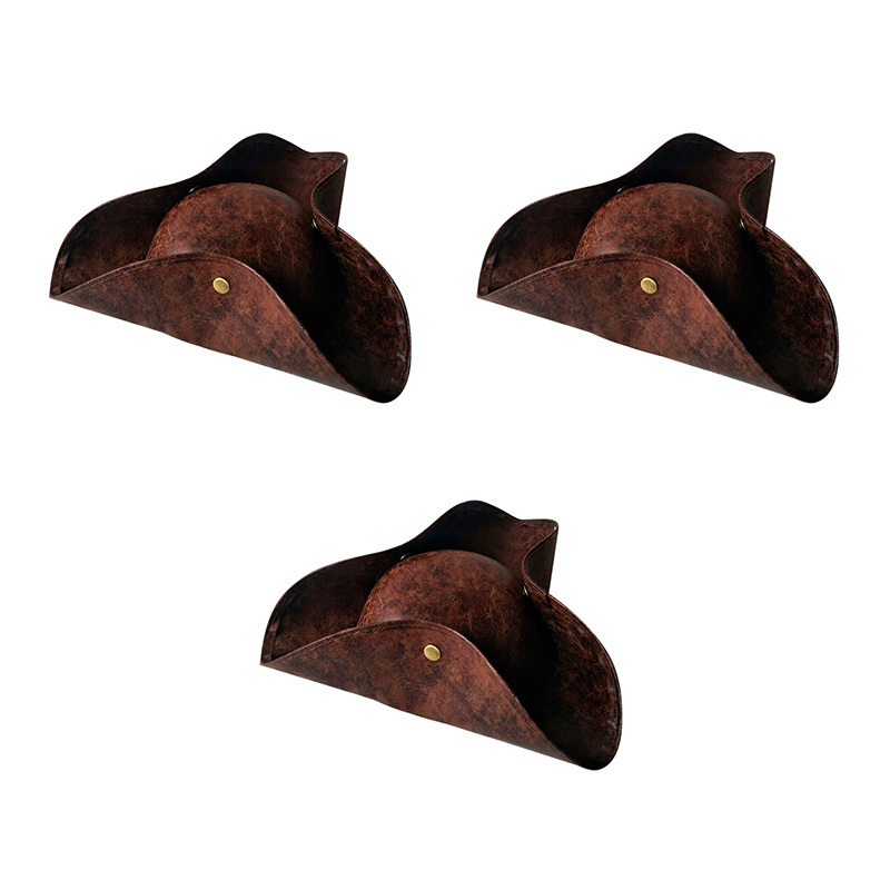 Шляпа пирата треуголка "Джек Воробей" пиратская (Набор 3 шт.)  #1