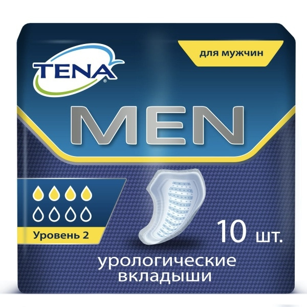 Прокладки урологические для мужчин Tena Men Level 2 Medium, 4 капли, 500 мл, 10 штук  #1