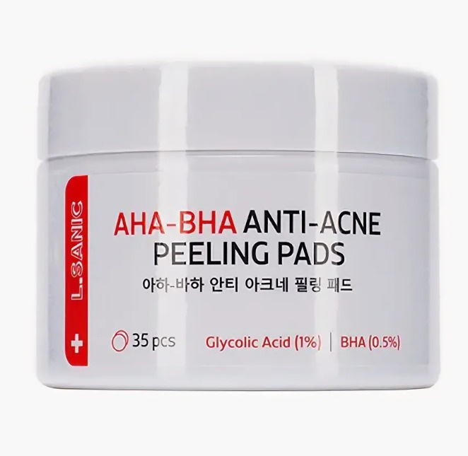 L. Sanic, pads Диски отшелушивающие с aha и bha кислотами против несовершенств кожи aha-bha anti-acne #1