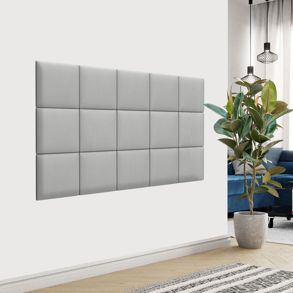 Стеновая панель Eco Leather Grey 30х30 см 1 шт. #1