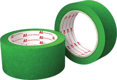 Малярная лента А1 скотч зеленая 25 мм x 50м #1