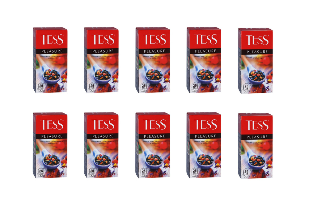 Чай в пакетиках черный Tess Pleasure(Плэжа) 10шт по 25 пакетиков  #1