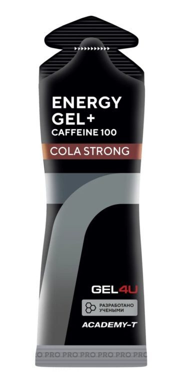 Энергетический гель для бега GEL4U + Caffeine 100мг (Кола), 60мл / С Кофеином / Углеводный, изотонический, #1