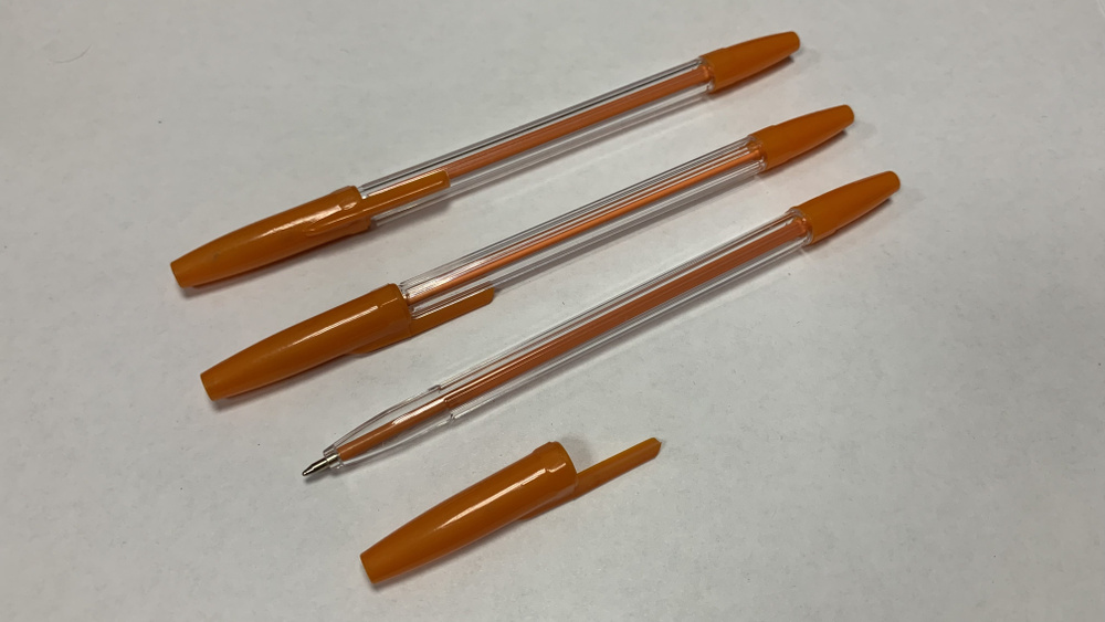 LANCER Ручка Шариковая, цвет: Оранжевый, 3 шт. #1