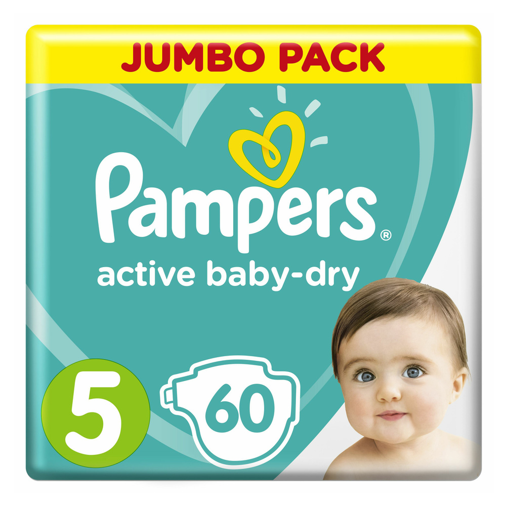 Подгузники Pampers Active Baby-Dry 5 (11-16 кг) 60 шт #1