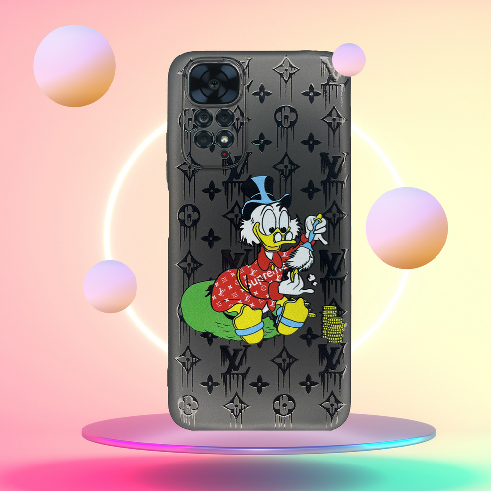 Силиконовый чехол с рисунком Scrooge McDuck/Скрудж Макдак на Xiaomi Redmi  Note 11/ Note 11S/Защитный чехол с принтом на Редми Нот 11/ Нот 11С -  купить с доставкой по выгодным ценам в интернет-магазине