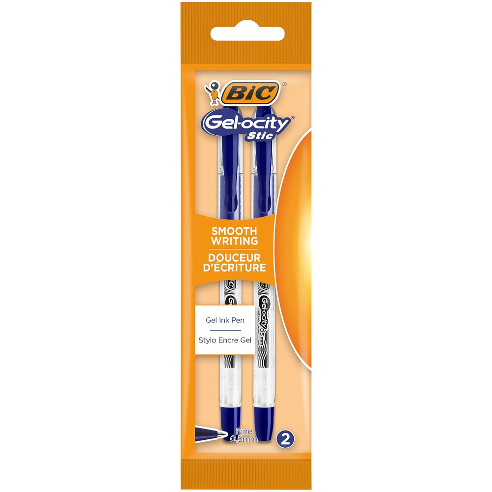 Ручка гелевая BIC Джелосити Стик 0.5мм 2шт Синяя 989707 #1