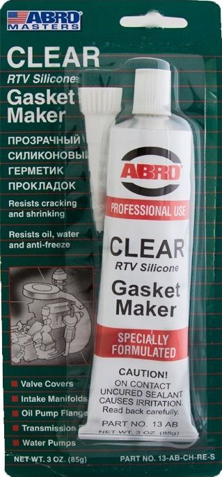 Герметик-прокладка силиконовый прозрачный 85г Masters ABRO 13ABCHRES  #1
