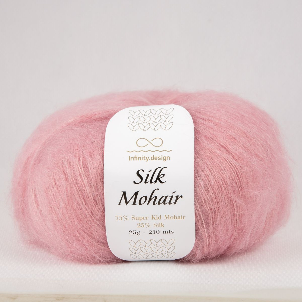 Пряжа для вязания Infinity Design Silk Mohair (4042 Old Pink) 4 мотка #1