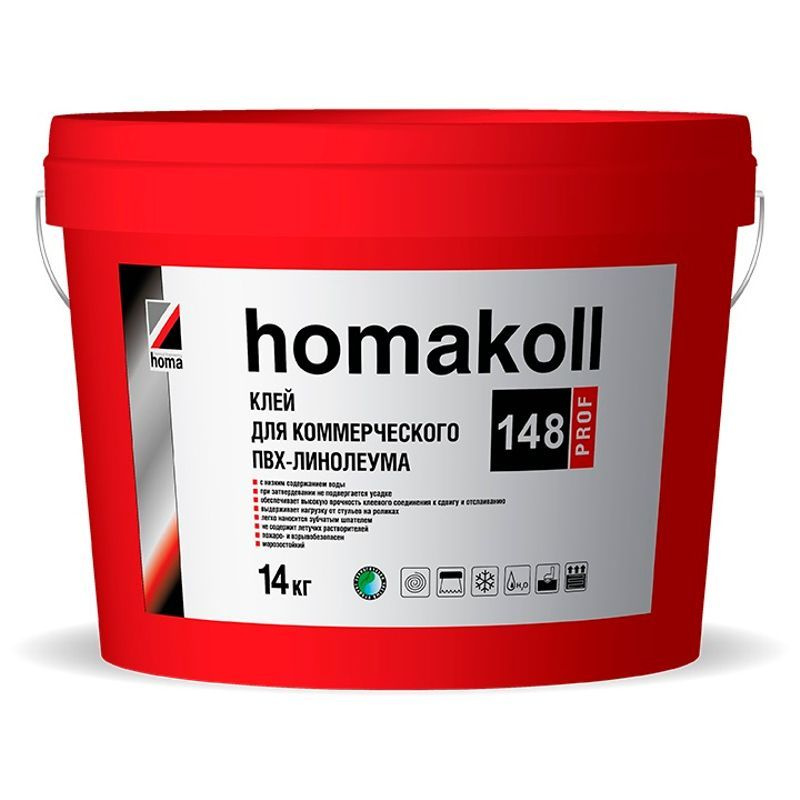 Клей Homakoll 148 14 кг, для коммерческого линолеума, 300-500 г/м2, морозостойкий  #1