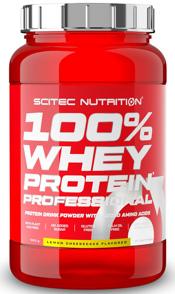 Протеин сывороточный Scitec Nutrition 100% Whey Protein Professional 920 г лимонный чизкейк  #1