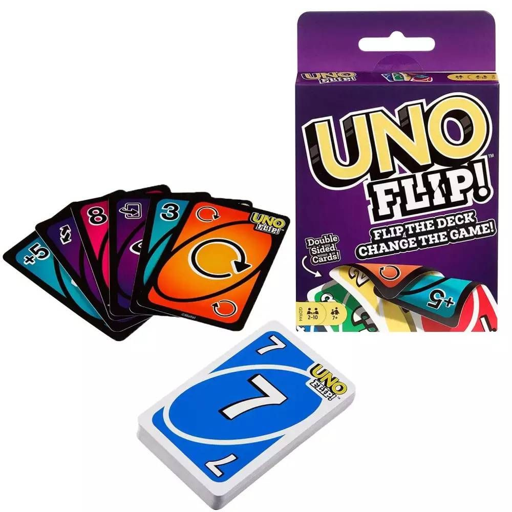 Настольная карточная игра UNO Flip! (УНО Флип!) / 112 карт в комплекте / Новая версия игры для всей семьи #1