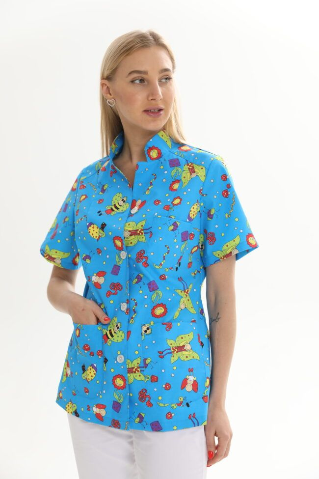 Медицинская одежда Блуза медицинская женская для Педиатров ДОКТОР СТИЛЬ  #1