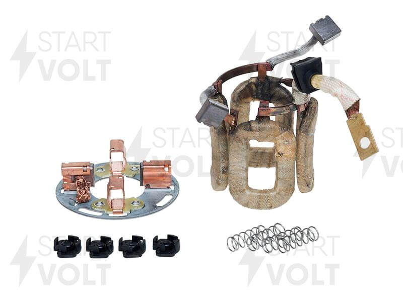 Обмотка статора и щёточный узел стартеров СтартВОЛЬТ для автомобилей ГАЗ  #1