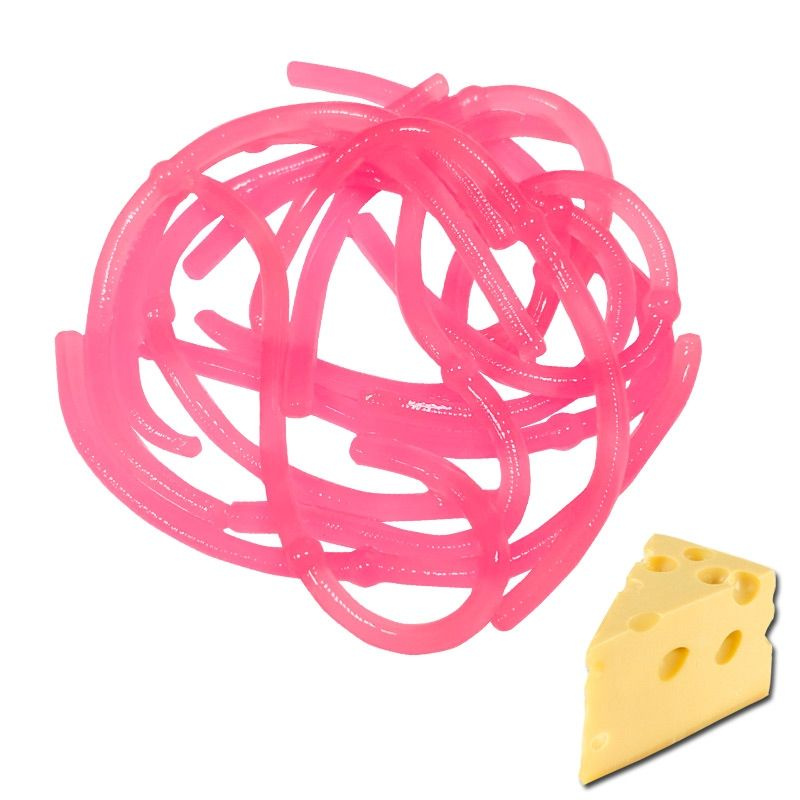 Мягкая приманка Neon 68 Trout Лапша Доширак (розовое свечение) сыр  #1