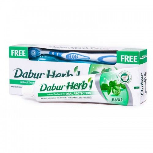 Dabur Herb'l Зубная паста Хербал с Базиликом защита полости рта/ Дабур /(зубная щетка в подарок).Herb'l #1